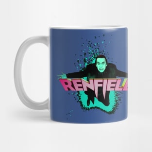 Renfield movie Nicolas Cage as count dracula fan works graphic design by ironpalette Mug